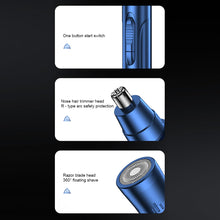 Load image into Gallery viewer, Electric Nose Hair Clipper Shaver Portable USB Rechargeable Nose Ear Trimmer Waterproof Durable Beard Trimmer Face Care for Men