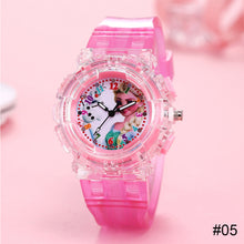 Load image into Gallery viewer, Colorful Light Flashing Luminous Children Watch Fashion Creative Children Watch Cartoon Wristwatch for Boys and Girls