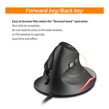 Load image into Gallery viewer, T-30 Wired Optical Mouse Vertical Mouse USB Wired Gaming Mouse 6 Keys Ergonomic Mice with 4 Adjustable DPI for PC Laptop