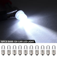Load image into Gallery viewer, 10PCS BA9S 12V Car Light LED Light Bulbs T4W LED Instrument Panel Gauge Dash Interior Light Reading Lamp