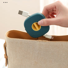 Load image into Gallery viewer, Cable Organizer Rotating Winder Plastic Box Portable Phone Holder Stand Earphone Cord Storage Case