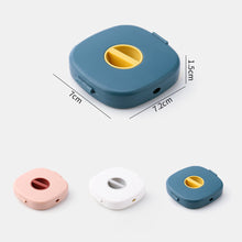 Load image into Gallery viewer, Cable Organizer Rotating Winder Plastic Box Portable Phone Holder Stand Earphone Cord Storage Case