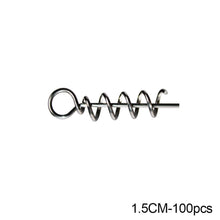 Load image into Gallery viewer, 20/50/100pcs/Lot Spring Lock Pin Crank Hook Fishing Connector Stainless Steel Swivels&Snap Soft Bait Accessories