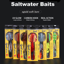Load image into Gallery viewer, Soft Squid Fishing Trolling Lure Luminous UV Squid Jig For Sea Fishing Boat Fishing Wobblers Bait Rockfishing