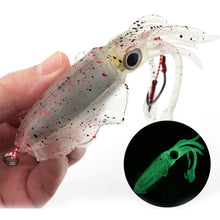 Load image into Gallery viewer, Soft Squid Fishing Trolling Lure Luminous UV Squid Jig For Sea Fishing Boat Fishing Wobblers Bait Rockfishing