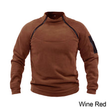 Load image into Gallery viewer, Men's Tactical Outdoor Jacket Hunting Clothes Warm Side Zippers Fleece Pullover Man Windproof Autumn Coat Military Underwear