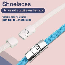 Load image into Gallery viewer, 6MM/8MM No Tie Shoe laces Press Lock Shoelaces Without Ties Elastic Laces Sneaker Kids Adult Widened Flat Shoelace For Shoes