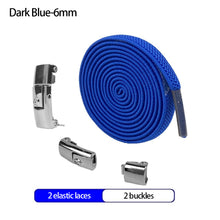 Load image into Gallery viewer, 6MM/8MM No Tie Shoe laces Press Lock Shoelaces Without Ties Elastic Laces Sneaker Kids Adult Widened Flat Shoelace For Shoes