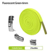 Load image into Gallery viewer, 6MM/8MM No Tie Shoe laces Press Lock Shoelaces Without Ties Elastic Laces Sneaker Kids Adult Widened Flat Shoelace For Shoes