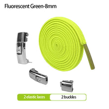 Load image into Gallery viewer, 6MM/8MM No Tie Shoe laces Press Lock Shoelaces Without Ties Elastic Laces Sneaker Kids Adult Widened Flat Shoelace For Shoes