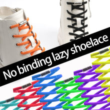 Load image into Gallery viewer, No Tie Shoe laces Press Lock Shoelaces Without Ties Elastic Laces Sneaker Kids Adult Widened Flat Shoelace For Shoes