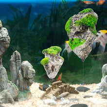 Load image into Gallery viewer, Suspending Rock Decoration Fish Tank Artificial Floting Moss Stone Aquarium Pumice Ornament Decor Accessories