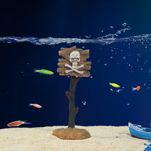 Load image into Gallery viewer, Resin Shark Warning Sign Ornament Aquarium Decoration Artificial Landscaping Mark for Fish Tank Accessories