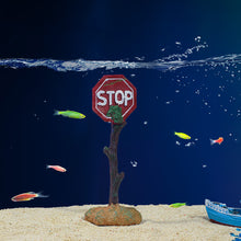 Load image into Gallery viewer, Resin Shark Warning Sign Ornament Aquarium Decoration Artificial Landscaping Mark for Fish Tank Accessories