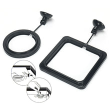 Load image into Gallery viewer, Black Aquarium Feeding Ring Fish Tank Floating Food Tray Feeder Square Circle Accessory Fish Food Feeder Suction Cup