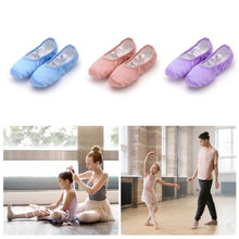 Load image into Gallery viewer, Girls Ballet Shoes Kids Dance Slippers Professional Satin Soft Sole Ballet Dance Girls Female Ballet Yoga Gym Dance Shoes