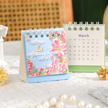 Load image into Gallery viewer, 2023 Mini Landscape Painting Flower Calendar Daily Organizer Desktop Schedule Monthly Planner Yearly Agenda for Home Decor Office Table School Supplies Decoration Stationery