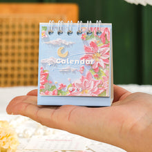 Load image into Gallery viewer, 2023 Mini Landscape Painting Flower Calendar Daily Organizer Desktop Schedule Monthly Planner Yearly Agenda for Home Decor Office Table School Supplies Decoration Stationery