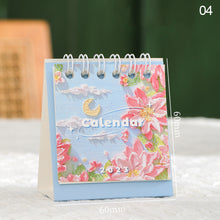 Load image into Gallery viewer, 2023 Mini Landscape Painting Flower Calendar Daily Organizer Desktop Schedule Monthly Planner Yearly Agenda for Home Decor Office Table School Supplies Decoration Stationery