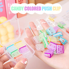 Load image into Gallery viewer, 5/6Pcs Candy Color Push Paper Clip Multi Functional Corner Clip Test Paper Folder Classification Folder Student Stationery
