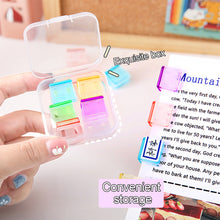 Load image into Gallery viewer, 5/6Pcs Candy Color Push Paper Clip Multi Functional Corner Clip Test Paper Folder Classification Folder Student Stationery