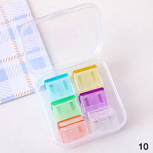 Load image into Gallery viewer, 5/6Pcs Candy Color Push Paper Clip Multi Functional Corner Clip Test Paper Folder Classification Folder Student Stationery