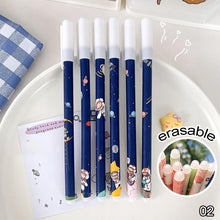 Load image into Gallery viewer, 0.5mm Cute Cartoon Design Erasable Pen Students Blue Black Gel Pens Kids Learning Stationery Office Supplies