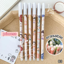 Load image into Gallery viewer, 0.5mm Cute Cartoon Design Erasable Pen Students Blue Black Gel Pens Kids Learning Stationery Office Supplies