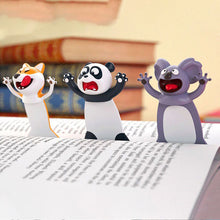 Load image into Gallery viewer, 3D Stereo Bookmark Wacky Bookmark for More Fun Reading 3D Stereo Cartoon Lovely Animal Bookmark Wacky Bookmark Office School Supplies