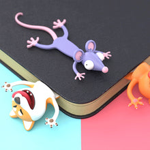 Load image into Gallery viewer, 3D Stereo Bookmark Wacky Bookmark for More Fun Reading 3D Stereo Cartoon Lovely Animal Bookmark Wacky Bookmark Office School Supplies