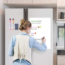 Load image into Gallery viewer, A4/A3 Magnetic Dry Erase Board Fridge Markers WhiteBoard Sheet,Home Kitchen Erasable Flexible Refrigerator Magnet Memo Grocery List