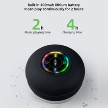 Load image into Gallery viewer, Mini Bluetooth Speaker Waterproof Bathroom Audio Wireless Shower Speakers RGB Light for Phone Soundbar Hand Free Car Loudspeaker