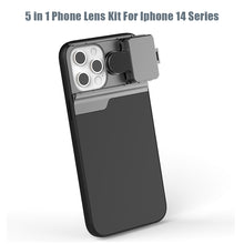 Load image into Gallery viewer, 5 in 1 Phone Lens Kit 20X Super Macro Telephoto Lens for iPhone 14 pro max 14 Plus Portable CPL Fisheye Telephoto Lens Accessory