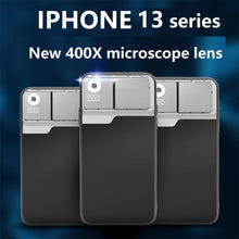 Load image into Gallery viewer, 400X Microscope Phone Lens Case Kit for iphone 12 Pro MAX 11 pro max Bulit-in Light Lens Tinyscope Kit Tipscope
