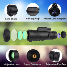 Load image into Gallery viewer, Monocular Telescope Super Zoom Magnification Portable Eyepiece Day/Night Vision Camping Phone Clip HD Mobile Telescope