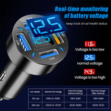 Load image into Gallery viewer, 4 Ports USB Car Charger Fast Charging PD Quick Charge 3.0 USB C Car Phone Charger Adapter For iPhone 13 12 Xiaomi Samsung