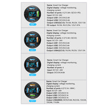 Load image into Gallery viewer, 4 Ports USB Car Charger Fast Charging PD Quick Charge 3.0 USB C Car Phone Charger Adapter For iPhone 13 12 Xiaomi Samsung