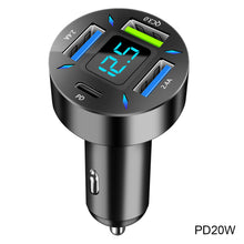 Load image into Gallery viewer, 4 Ports USB Car Charger Fast Charging PD Quick Charge 3.0 USB C Car Phone Charger Adapter For iPhone 13 12 Xiaomi Samsung