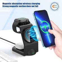 Load image into Gallery viewer, Wireless Charging Three-in-one Fast Charging 15w Suitable For Watch Headphones Apple Mobile Phone Digital Magnetic Wireless Charger