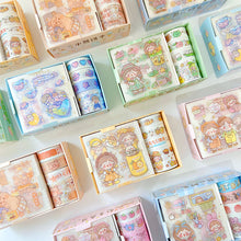 Load image into Gallery viewer, 4/5Rolls 4/9Pcs Cute Cartoon Washi Tape Scrapbooking Creative Japanese Kawaii Masking Journal Tape DIY Scrapbooking Diary Tape Sticker