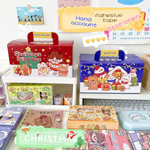 Load image into Gallery viewer, Creative Lovely Christmas Blind Box Lucky New Year Gift Box Students DIY Scrapbook Stickers Notebook Gel Pen Toy Set Surprise Gift Bag
