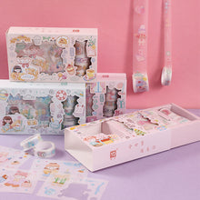 Load image into Gallery viewer, 4Rolls 12Pcs Cute Cartoon Washi Tape Scrapbooking Creative Japanese Kawaii Masking Journal Tape DIY Scrapbooking Diary Tape Sticker
