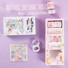 Load image into Gallery viewer, 4Rolls 12Pcs Cute Cartoon Washi Tape Scrapbooking Creative Japanese Kawaii Masking Journal Tape DIY Scrapbooking Diary Tape Sticker
