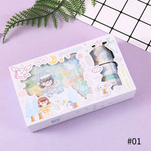 Load image into Gallery viewer, 4Rolls 12Pcs Cute Cartoon Washi Tape Scrapbooking Creative Japanese Kawaii Masking Journal Tape DIY Scrapbooking Diary Tape Sticker