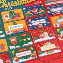 Load image into Gallery viewer, 20Pcs Christmas Reward Scratch Card Film Coated Stickers Scratch Off Labels Xmas Stickers DIY Children's Redemption Vouchers