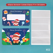 Load image into Gallery viewer, 20Pcs Christmas Reward Scratch Card Film Coated Stickers Scratch Off Labels Xmas Stickers DIY Children's Redemption Vouchers