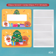Load image into Gallery viewer, 20Pcs Christmas Reward Scratch Card Film Coated Stickers Scratch Off Labels Xmas Stickers DIY Children's Redemption Vouchers