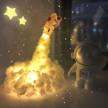 Load image into Gallery viewer, DIY Rocket Lamp LED Astronaut Night With USB Rechargeable Kids Home Decoration Night Light Creative Kids Gift