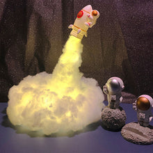 Load image into Gallery viewer, DIY Rocket Lamp LED Astronaut Night With USB Rechargeable Kids Home Decoration Night Light Creative Kids Gift