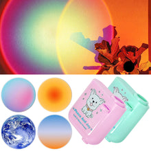 Load image into Gallery viewer, Ins Moon Sunset Projection Lamp Background Projector Night Light Photo Prop Wall Lights Birthday Gift Party Decoration Bedroom Decor